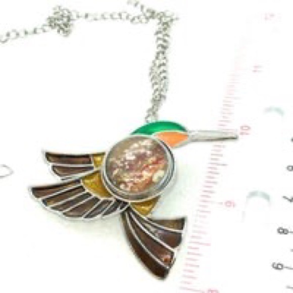 Hummingbird Necklace Handmade 20mm snap gingersnap SN20 display - Picture 7 of 7
